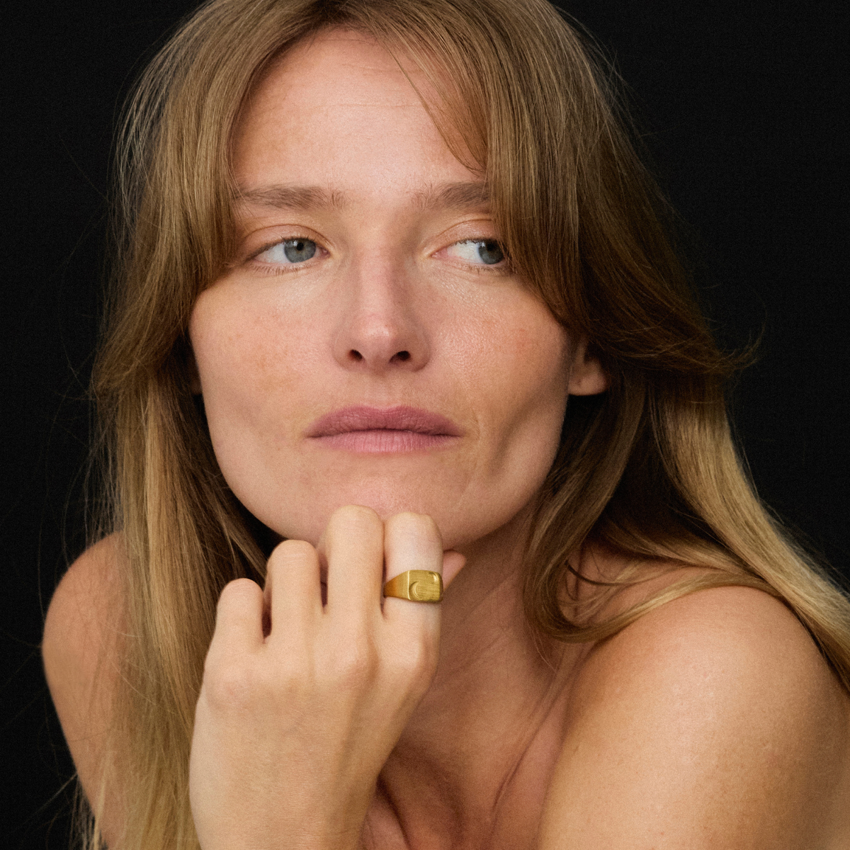 Half Moon Signet Ring