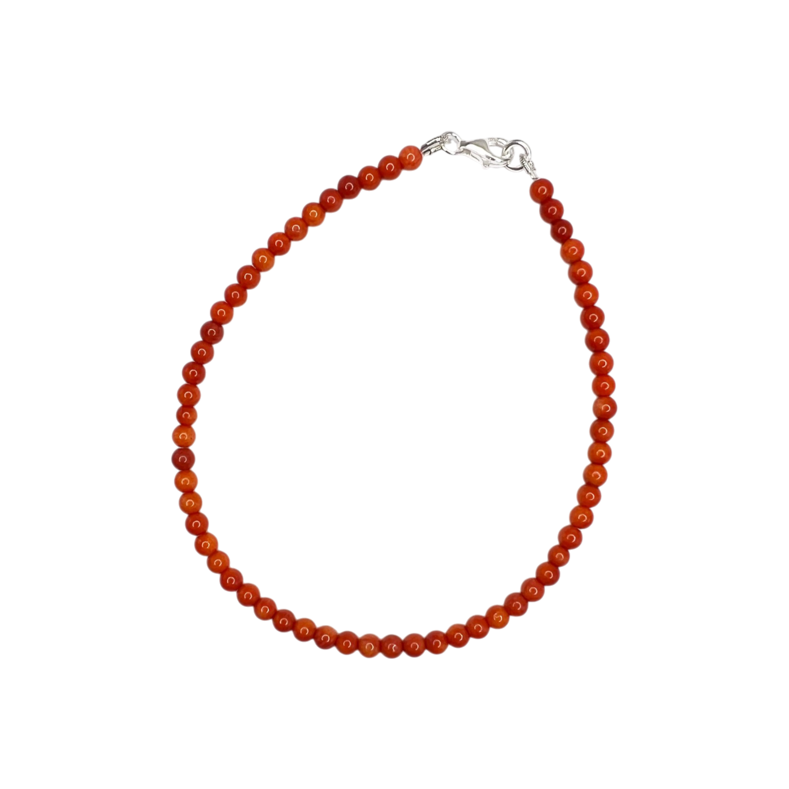 Bead anklet Coral