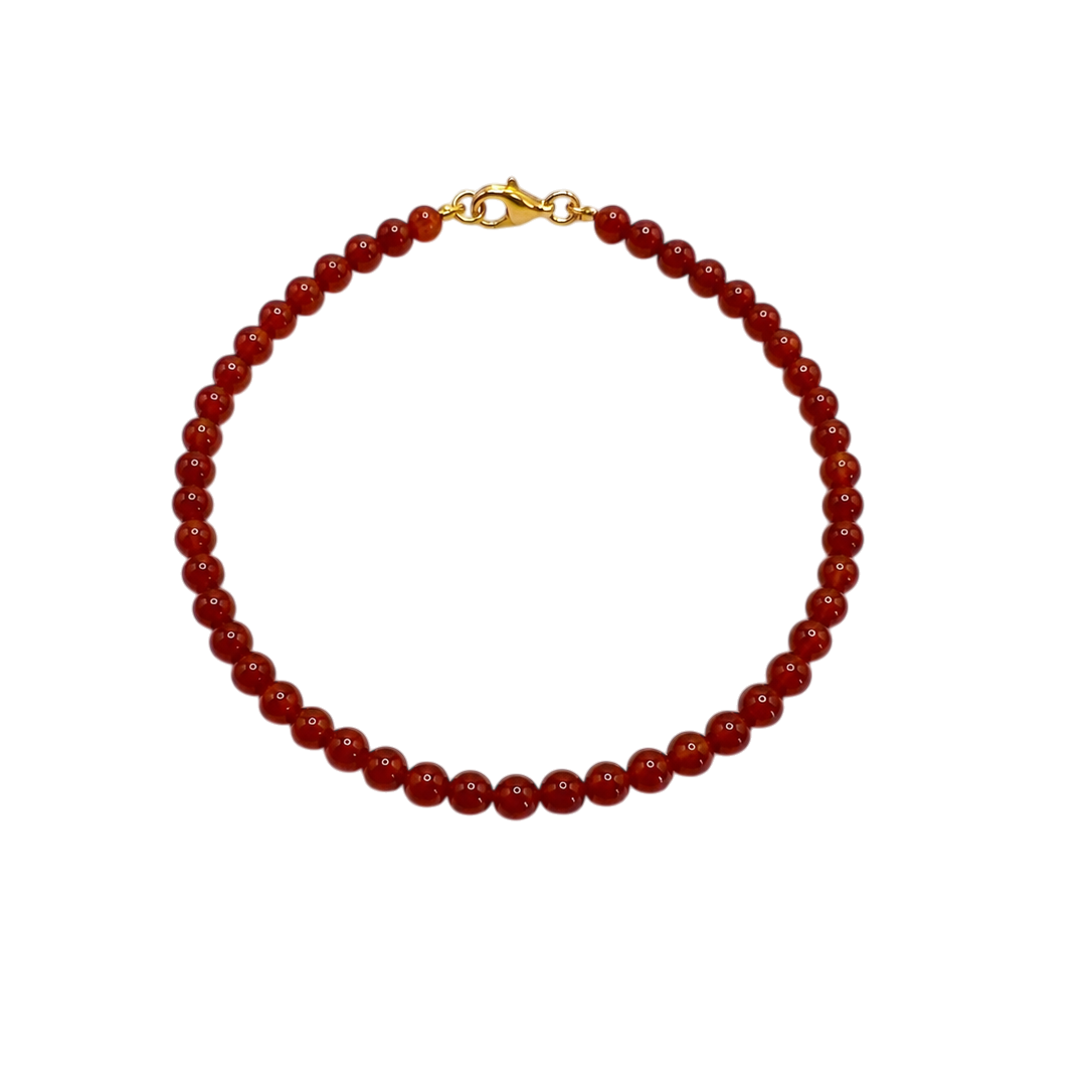 Bead Anklet Carnelian