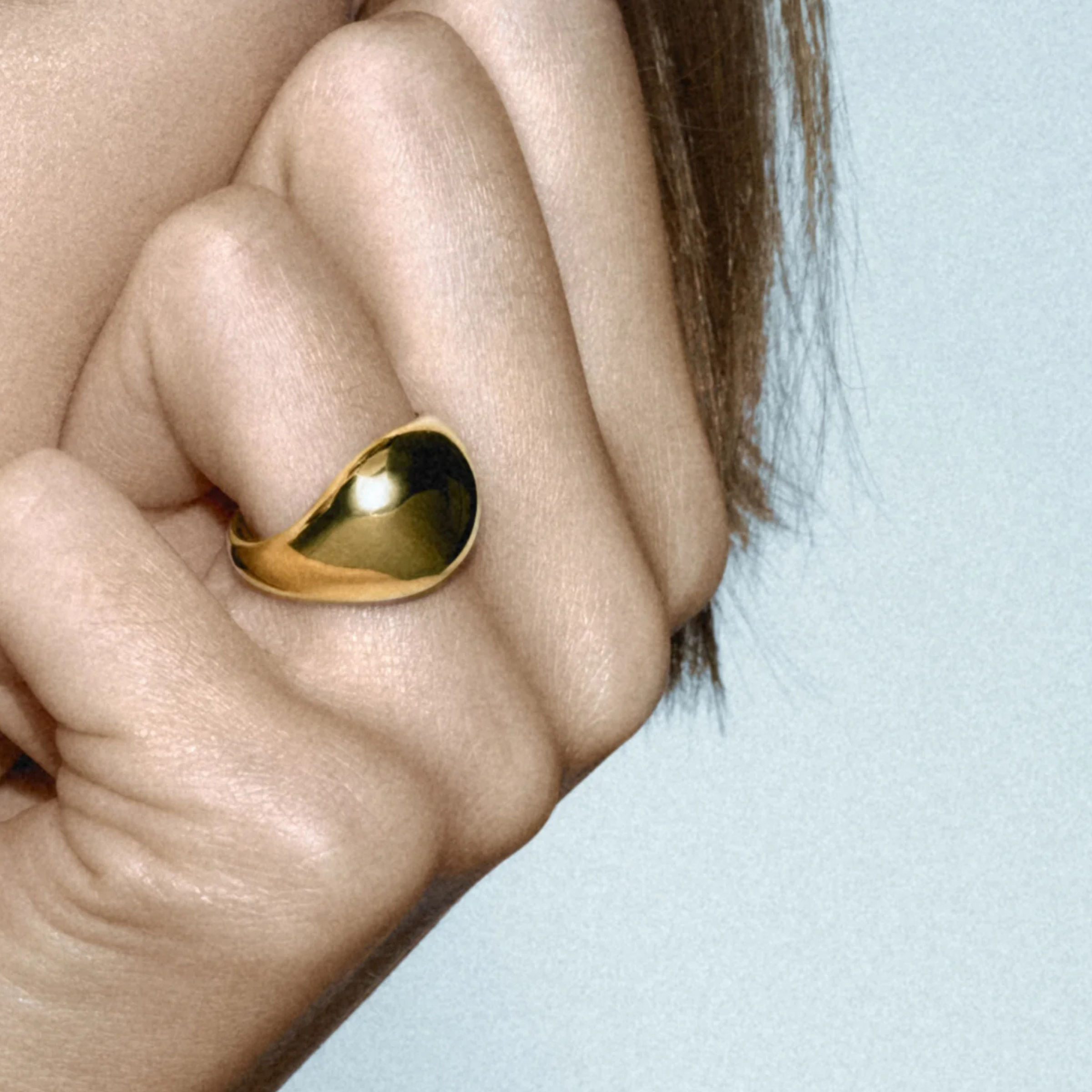 Atomic Dome Signet Ring