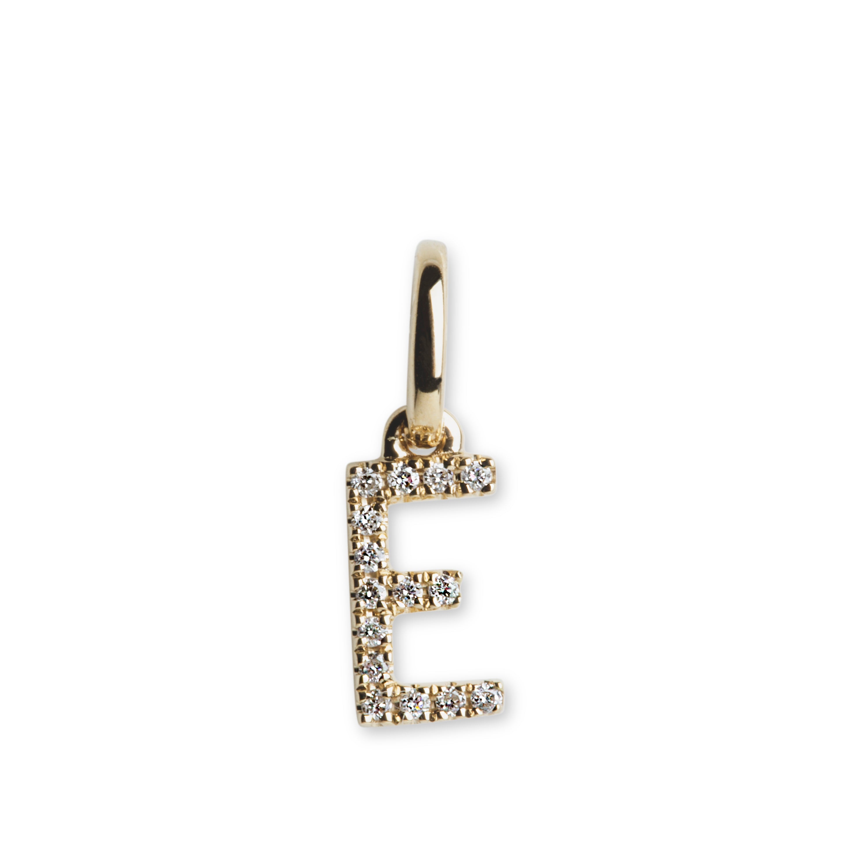Letter Pendant with Diamonds