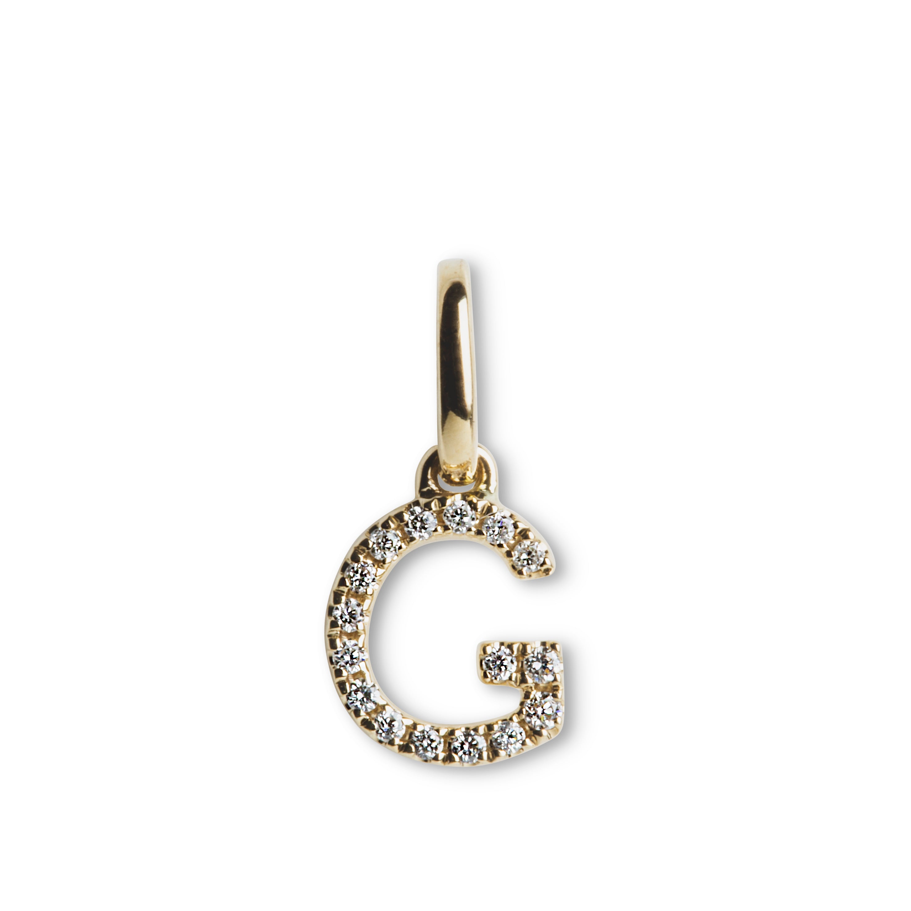 Letter Pendant with Diamonds