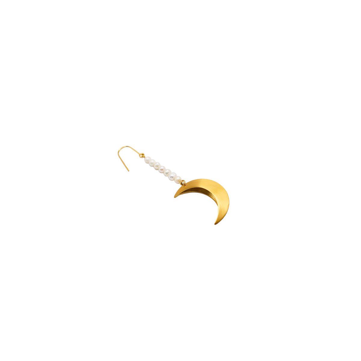 Half Moon Pearl Earring
