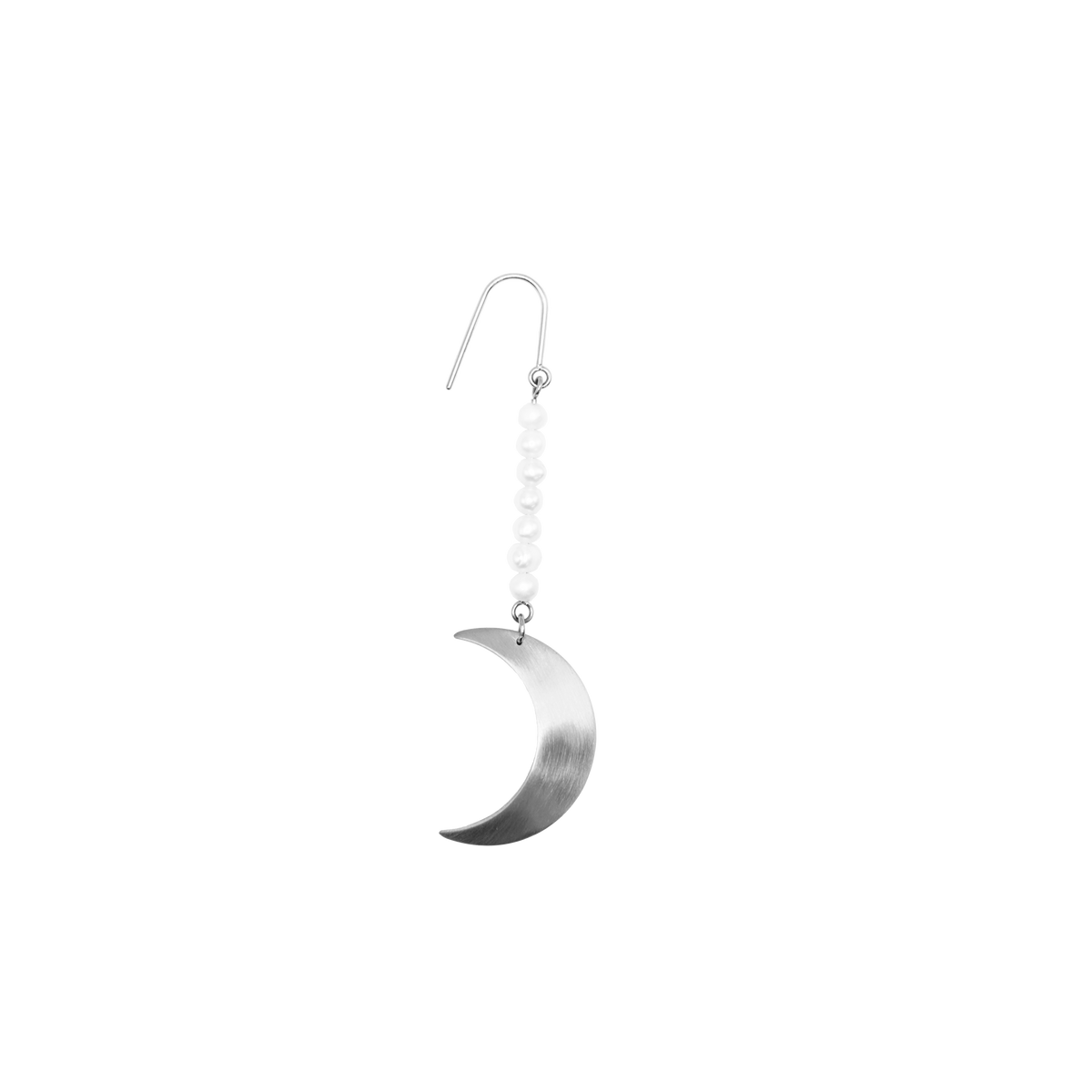Half Moon Pearl Earring