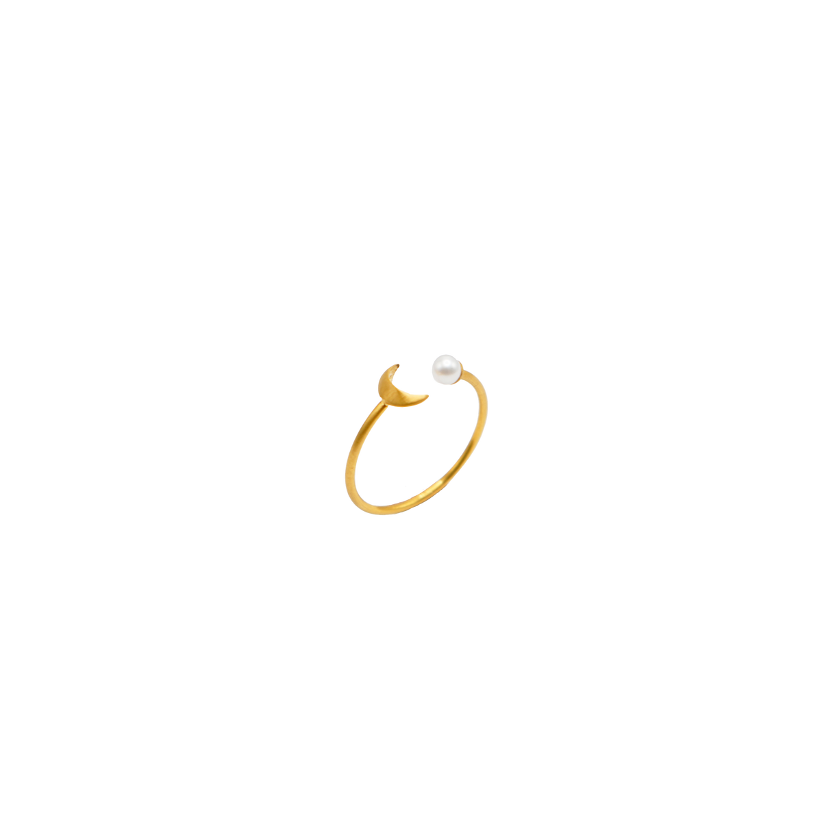 Half Moon Pearl Ring