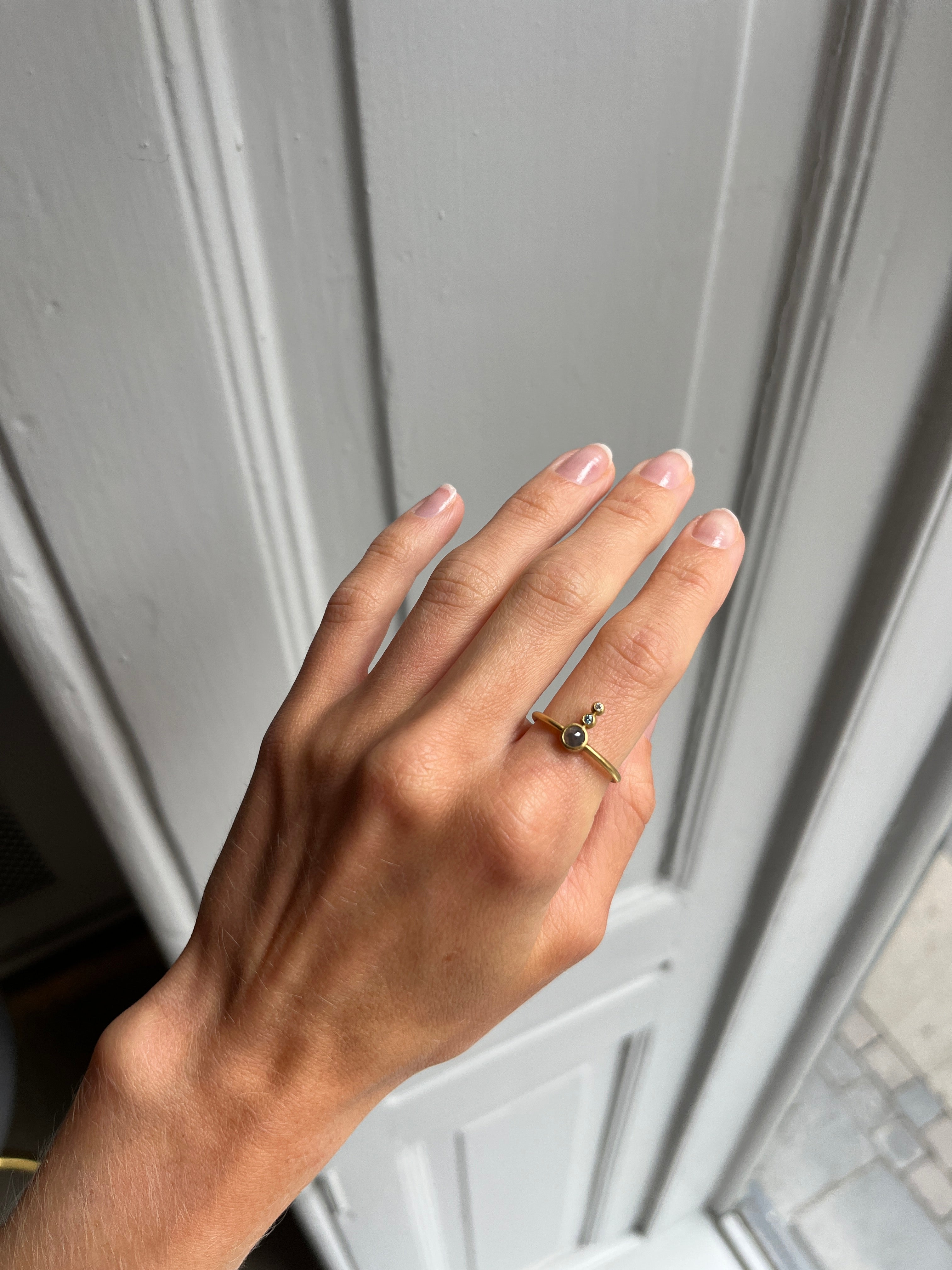 Rose Cut diamondring with brilliants