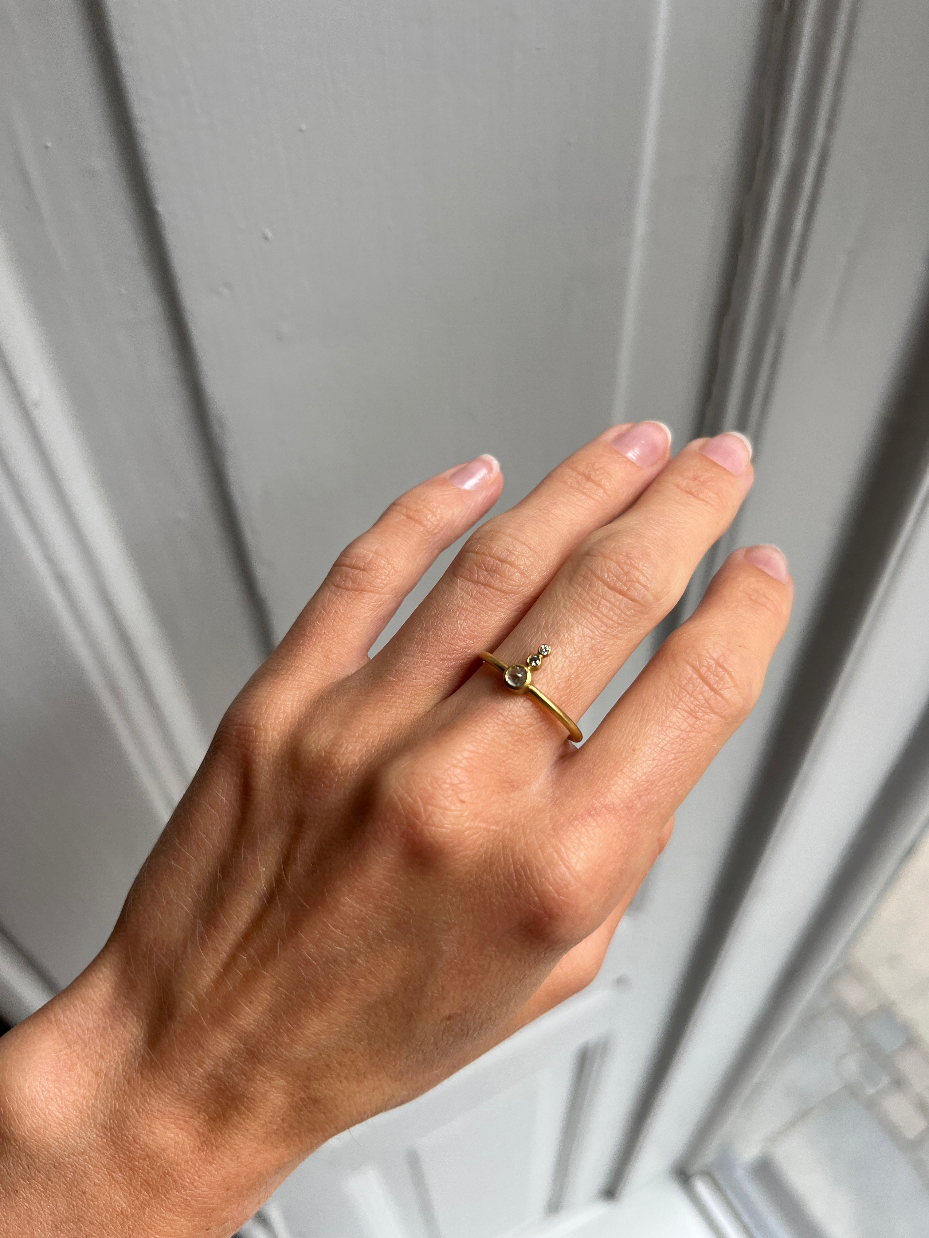 Rose Cut diamondring with brilliants