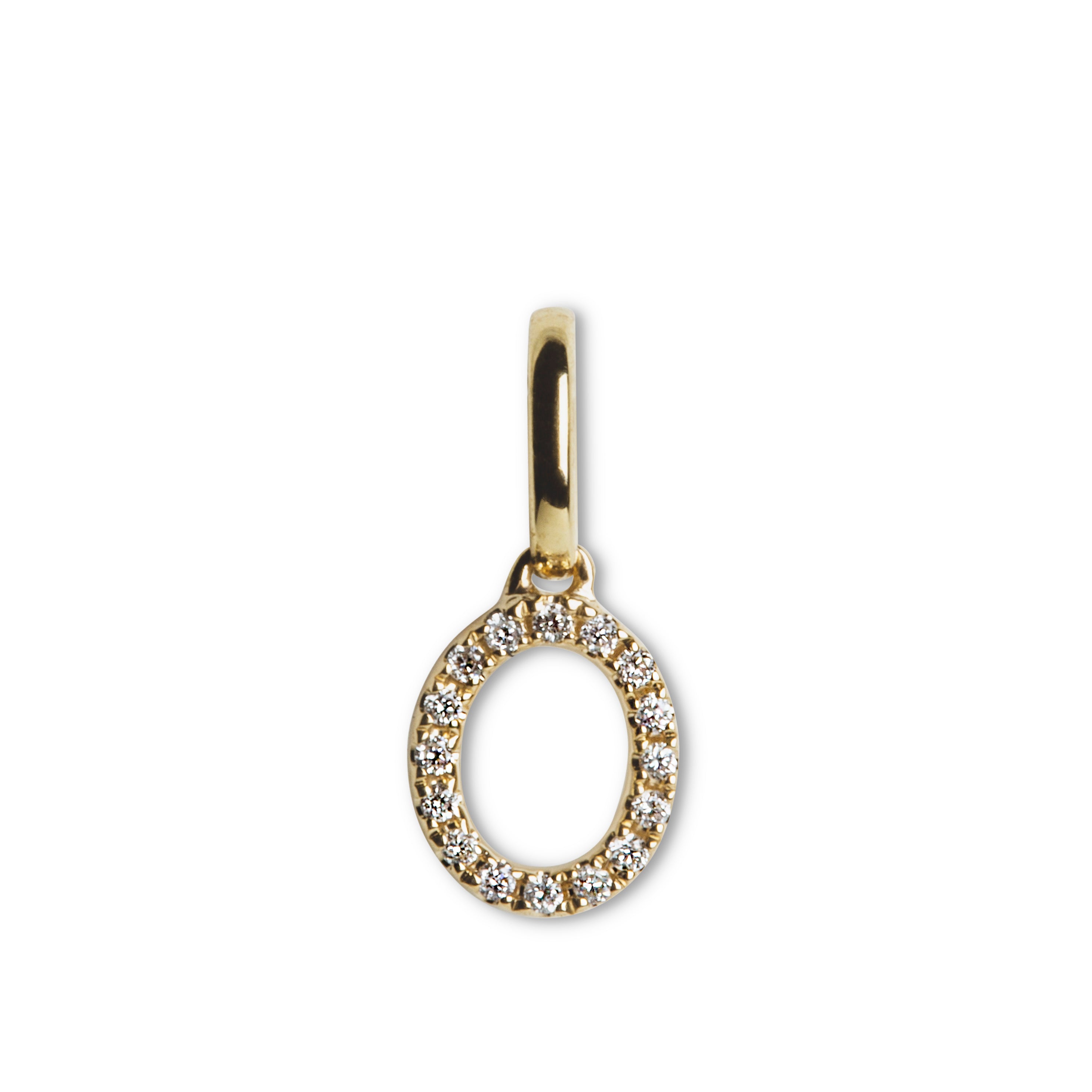 Letter Pendant with Diamonds
