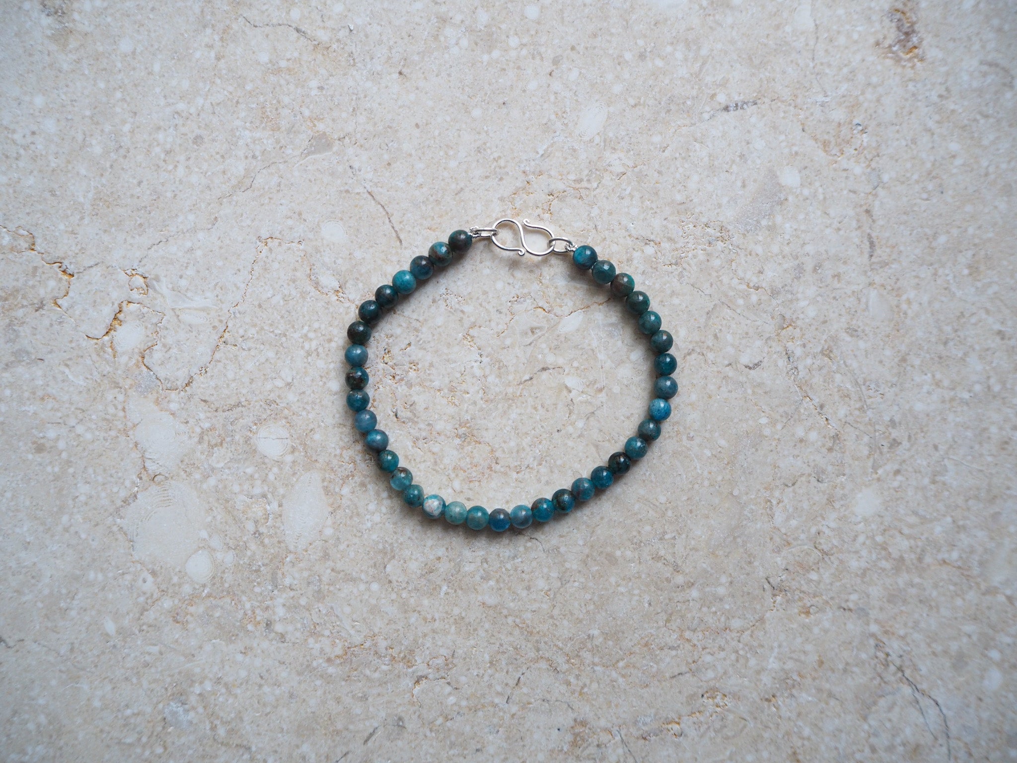 Apatite Silver Bracelet