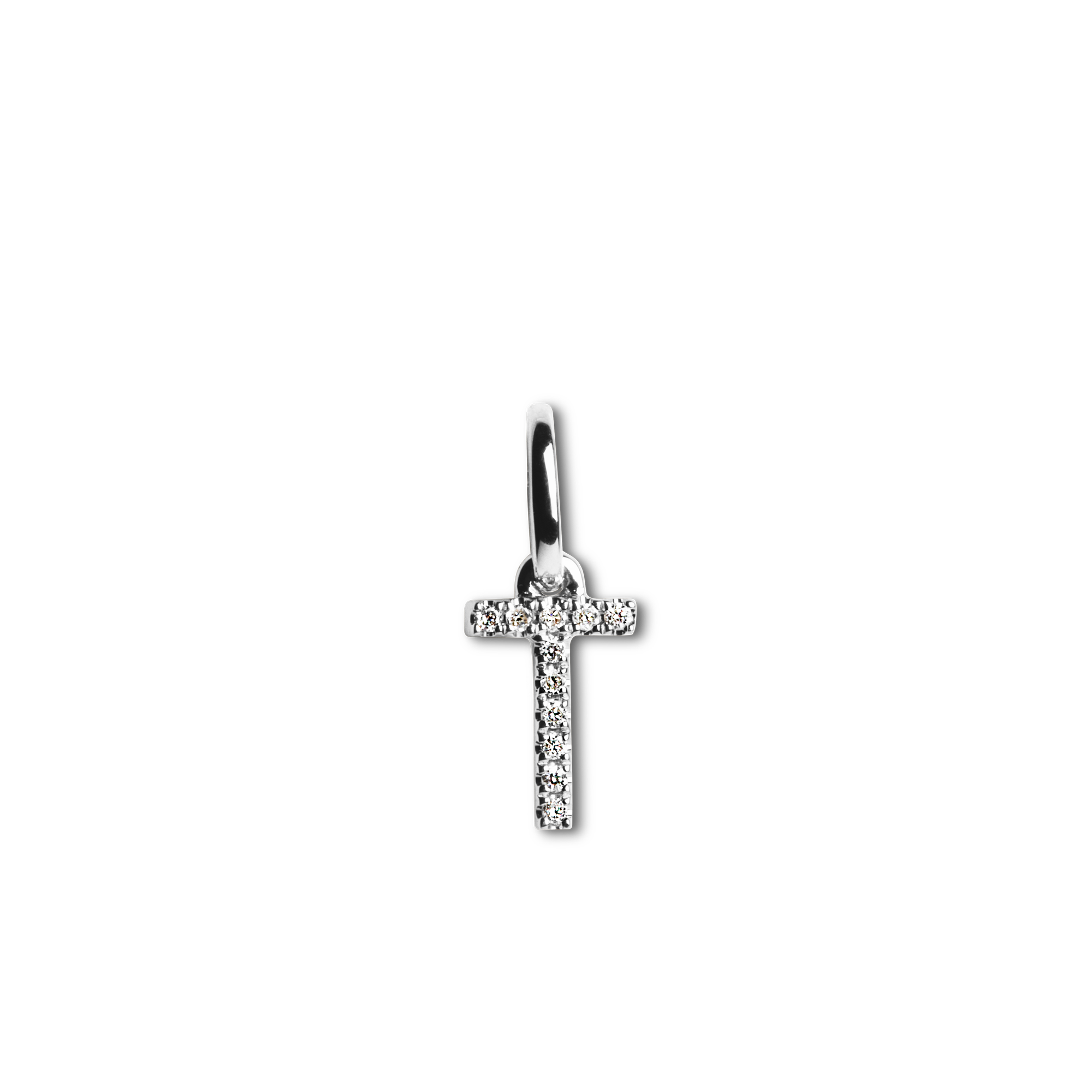 Letter Pendant with Diamonds