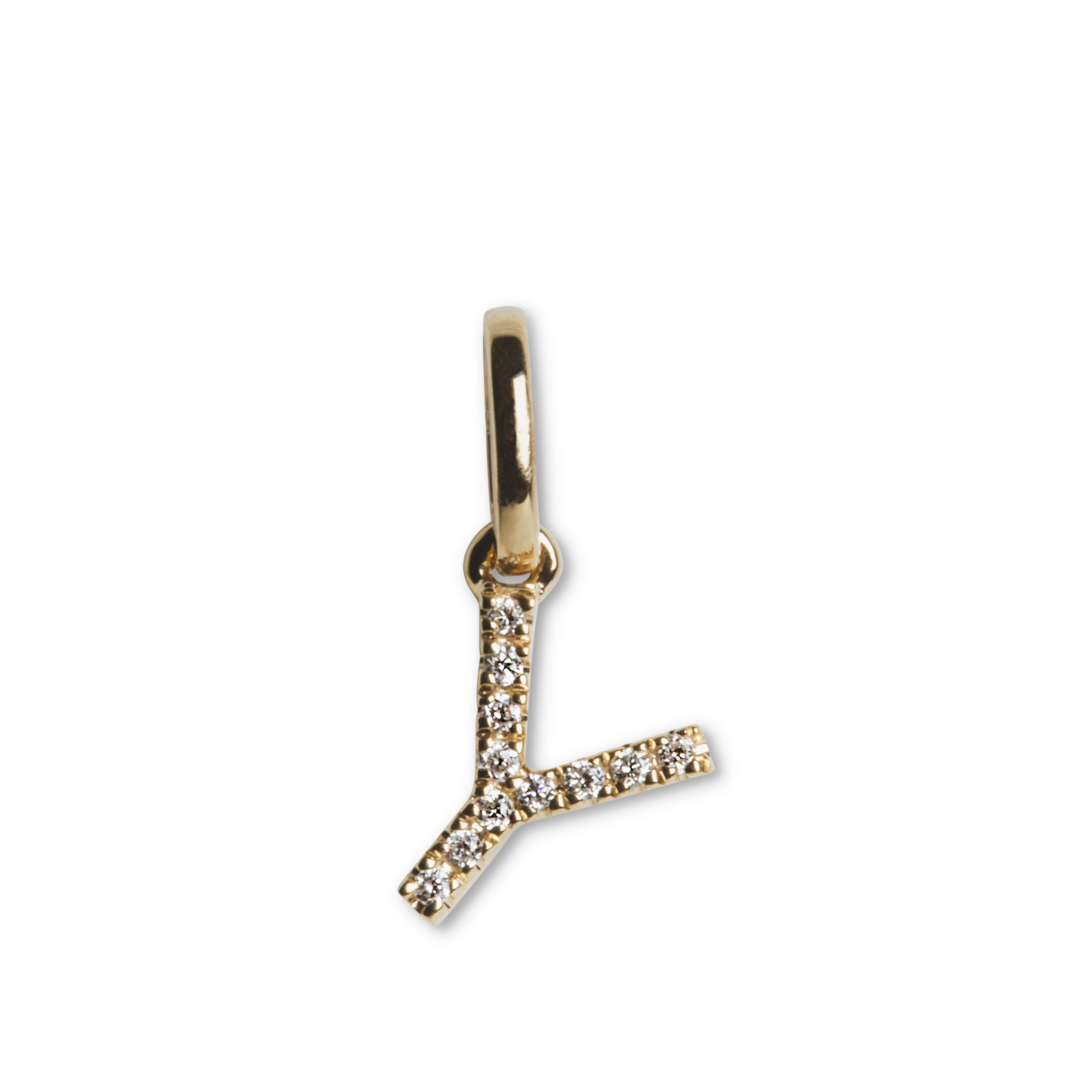 Letter Pendant with Diamonds