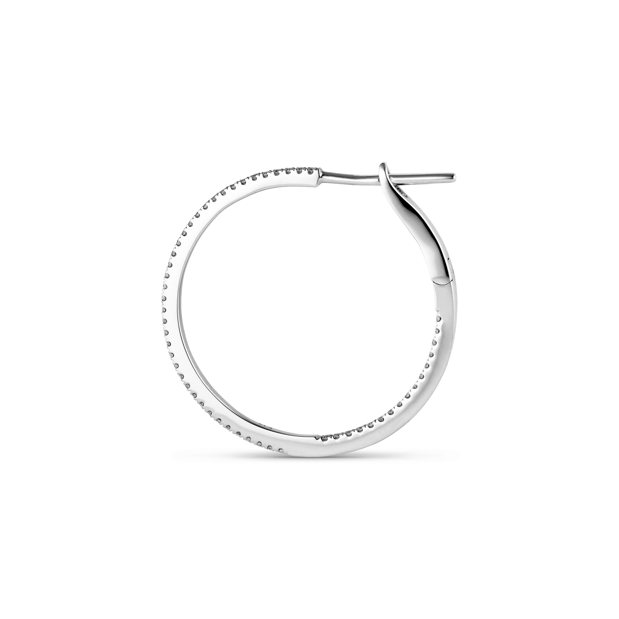 Diamond Hoops SMALL Ø 25,4 mm Hvid