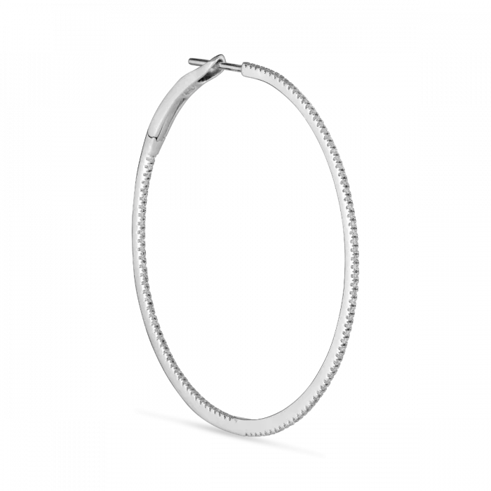 Diamond Hoops LARGE Ø 44,5 mm Hvid
