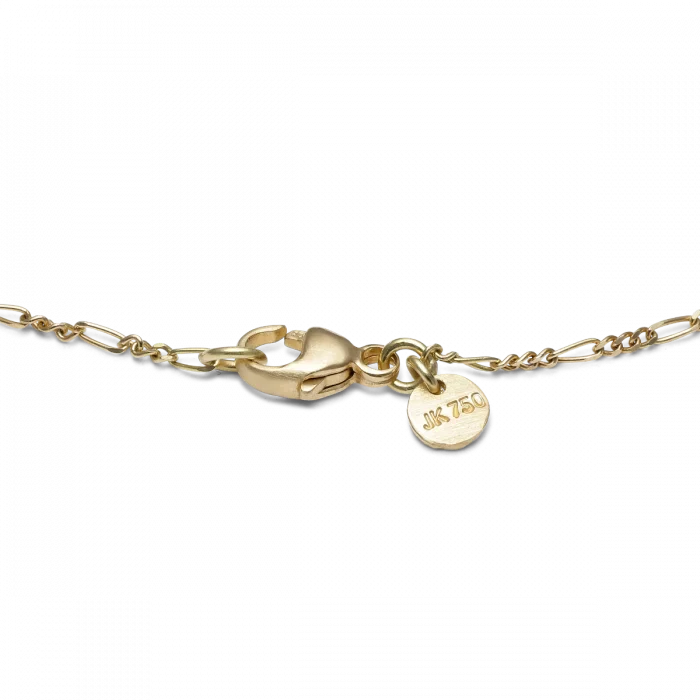 Figaro curb bracelet in 14 karat gold