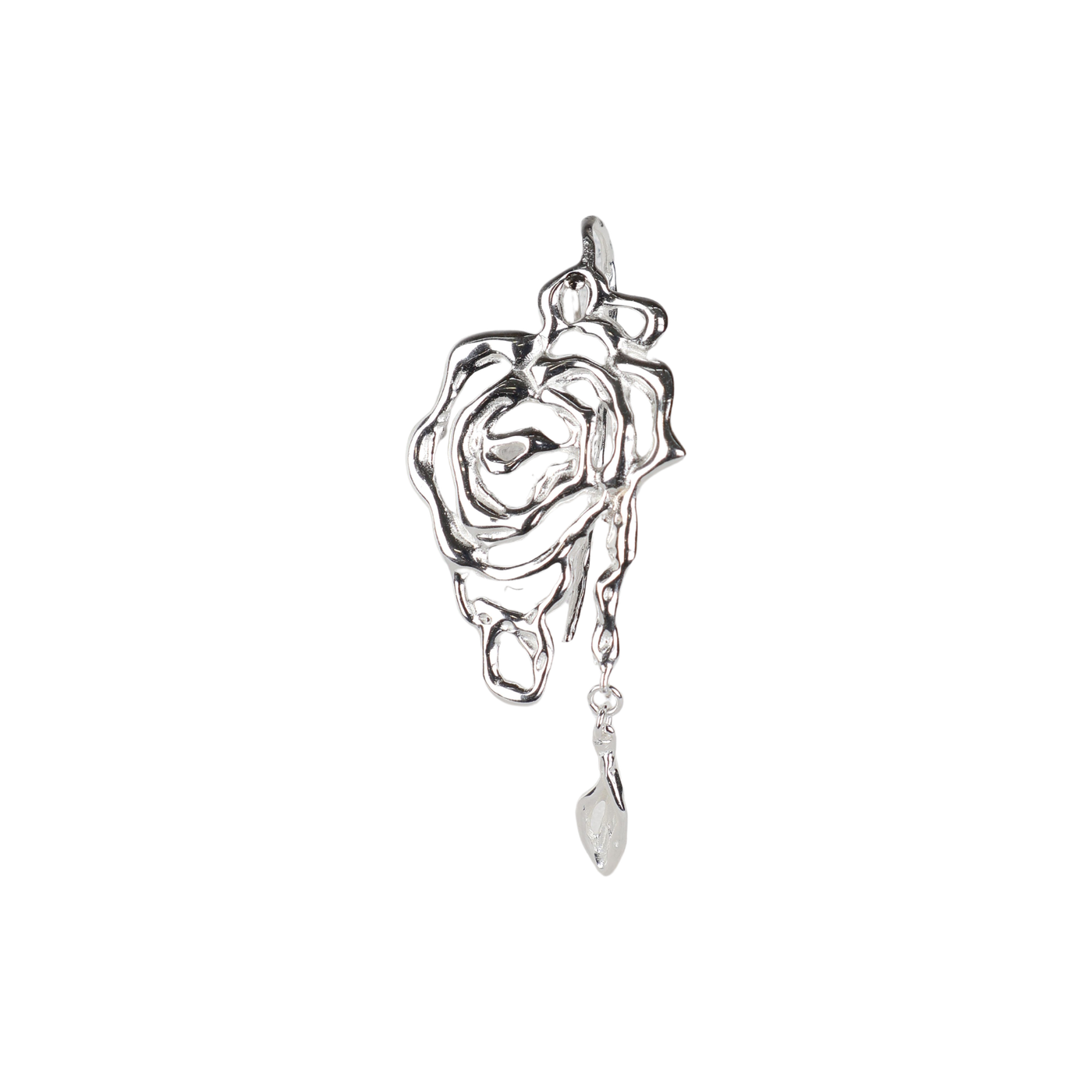 Preloved Rose Earring with leaf drop