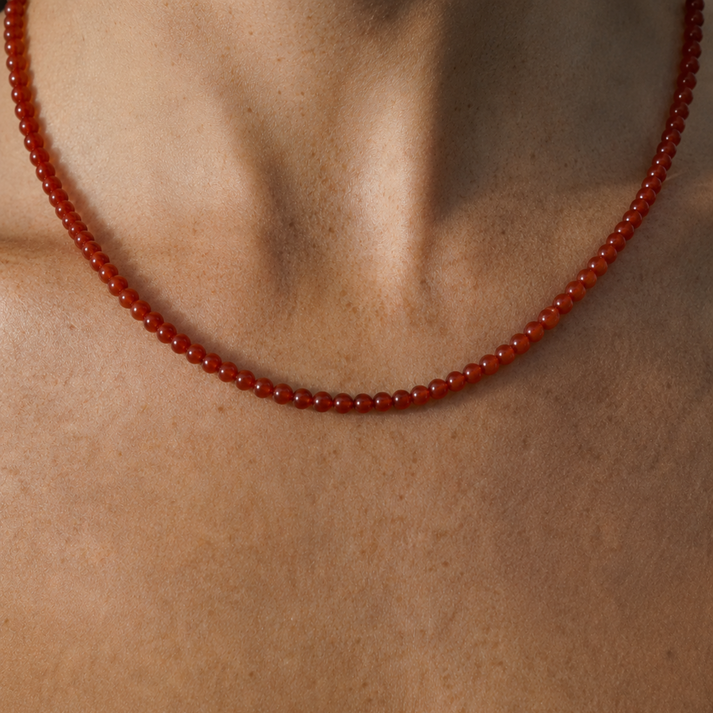 Bead necklace Carnelian