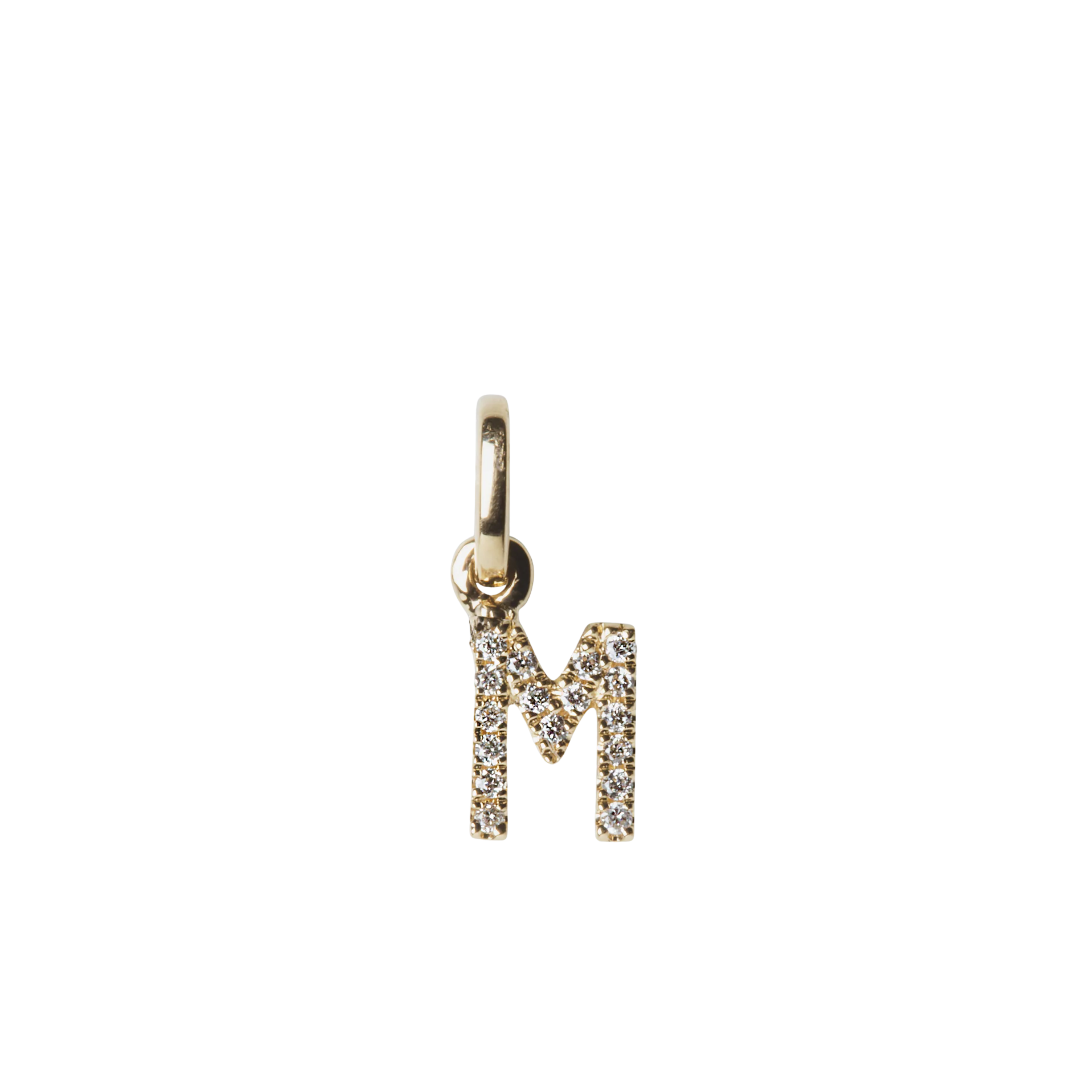 Letter Pendant with Diamonds