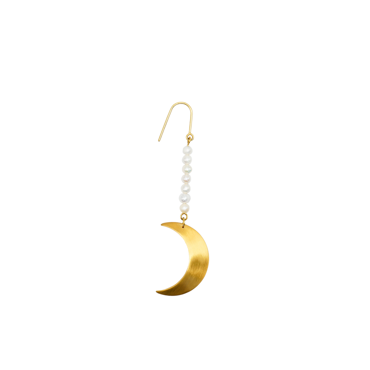 Half Moon Pearl Earring