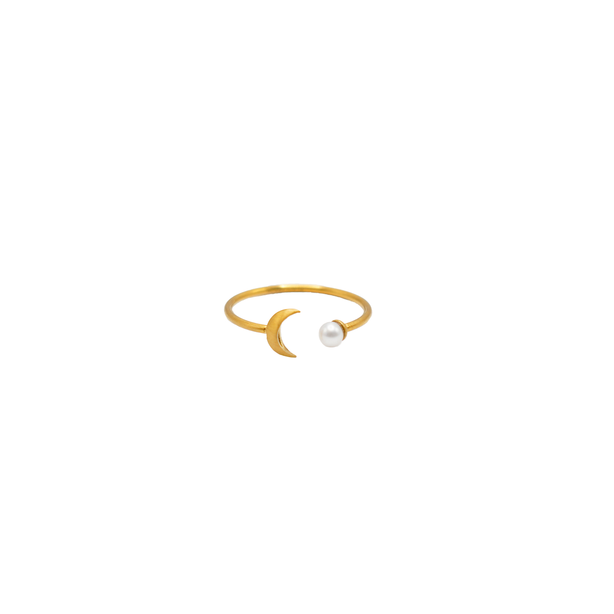 Half Moon Pearl Ring