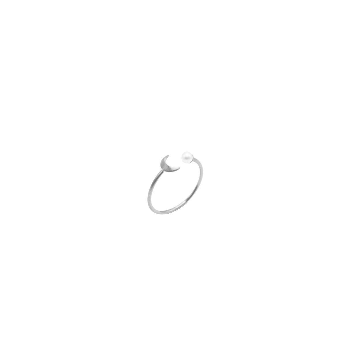 Half Moon Pearl Ring