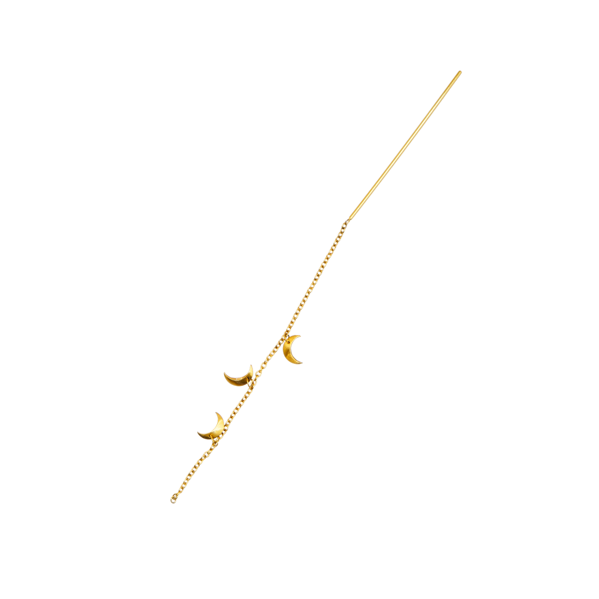 Small Half Moon Chain earring